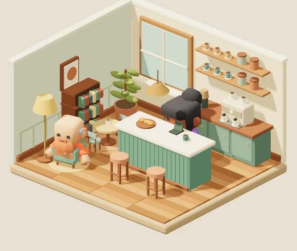 Your miniature café, ready to make your own